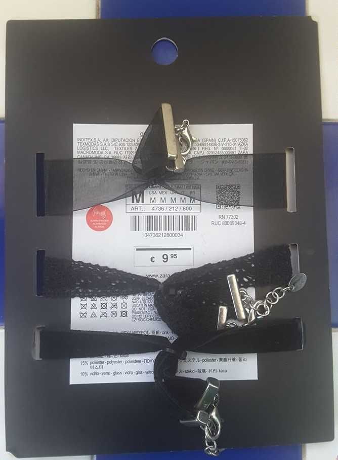 Conjunto de 3 Chokers Zara (NOVOS!)
