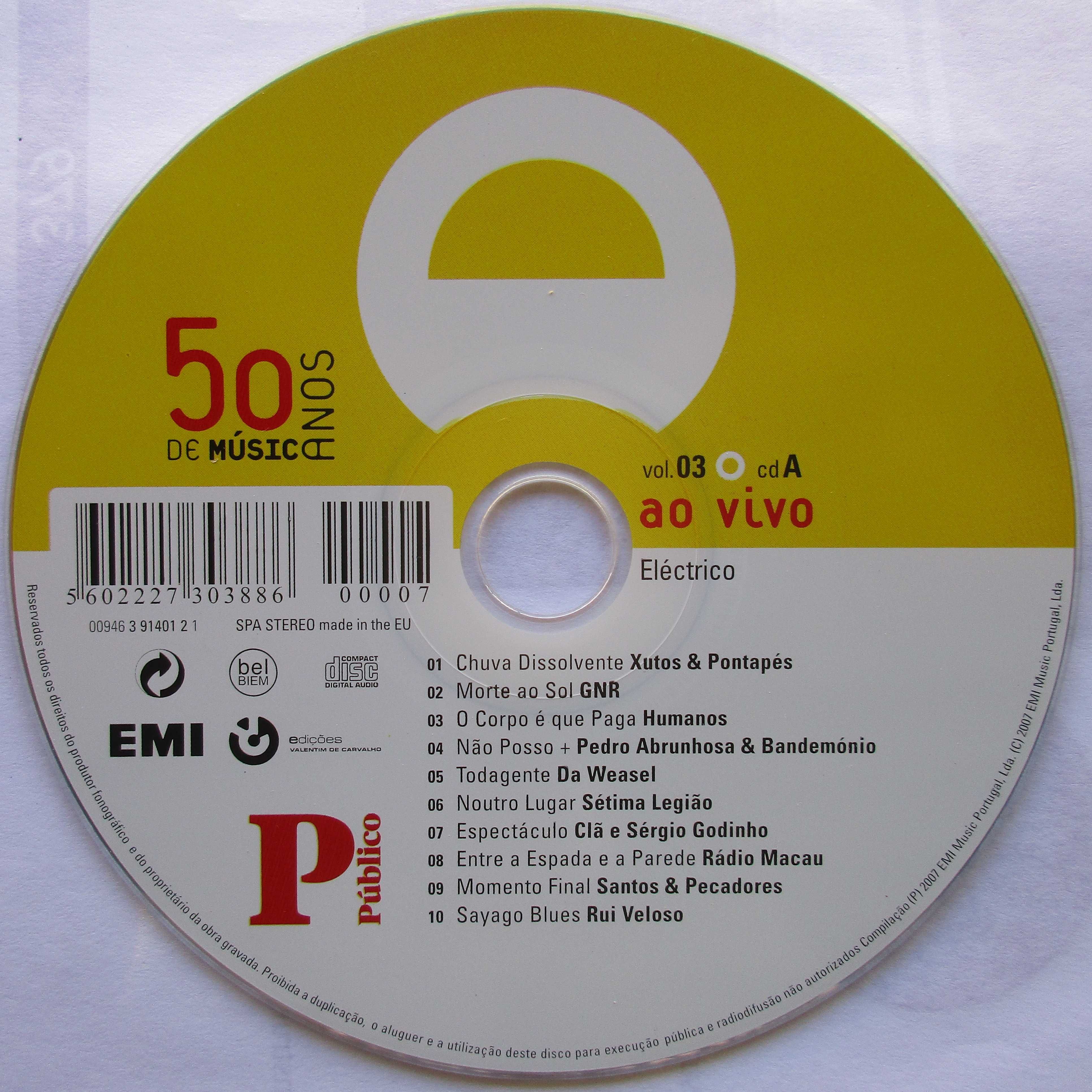 Ao Vivo - - - - - [50 Anos de Música Portuguesa] - - - - - 3 X CD