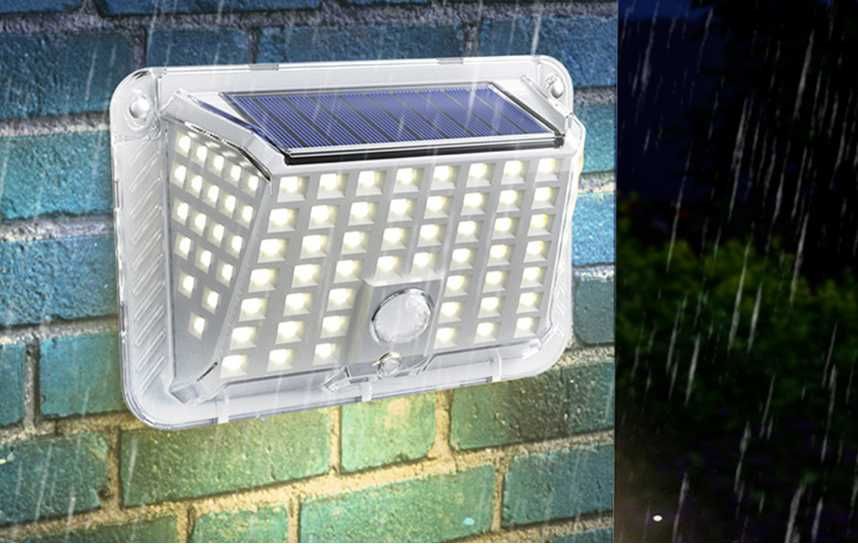 Solarna Lampa 90 szt Led Halogen Naświetlacz kinkiet li ion czujnik