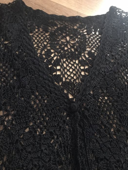 Przepiekny recznie wykonany na szydełku sweter swetr pulower handmade