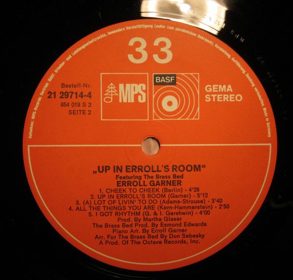 Erroll Garner - Up In Erroll's Room [Soul-Jazz, Big Band, Swing]