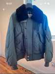 Burberry men’s shearling bomber jacket