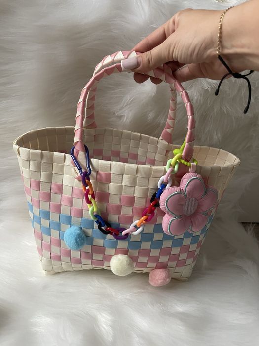 Torebka do ręki na plaże koszuczek koszuk handmade