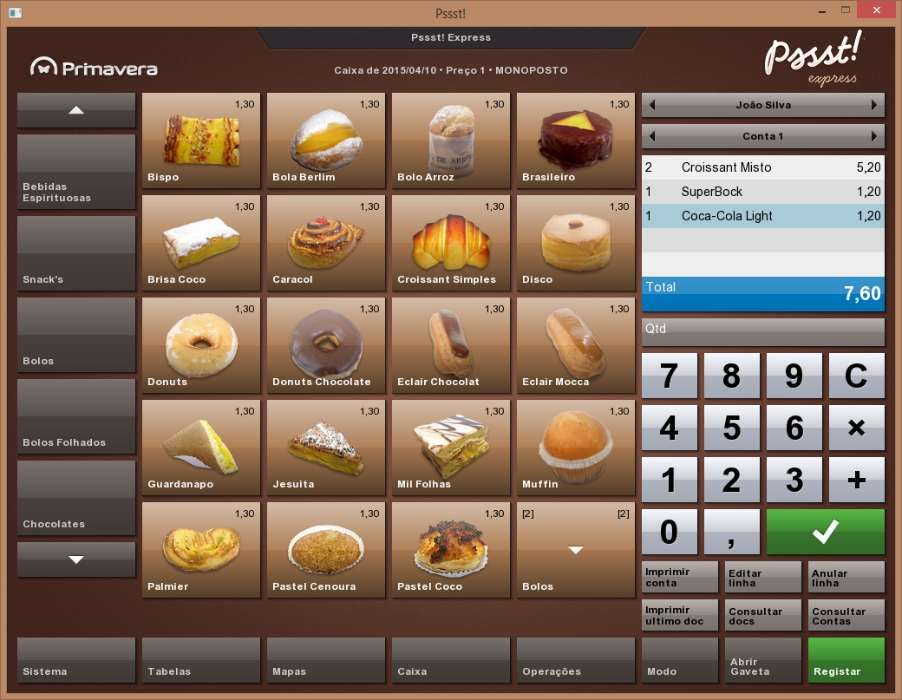 POS / Caixa registadora touch-screen + programa novo + Garantia