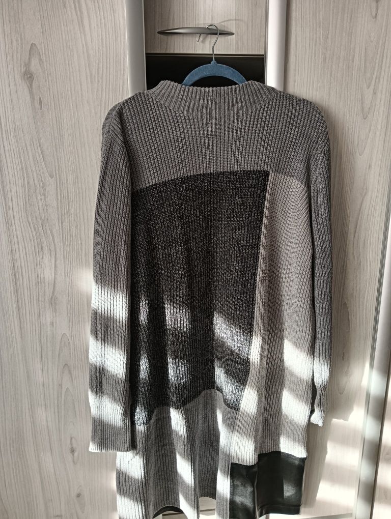 Sweter na zimę/wiosnę, sukienka ciepła zimowa sweterkowa, dzianina, sk