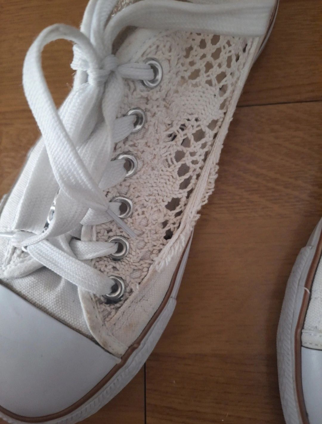 Sapatos Converse all star de renda/malha