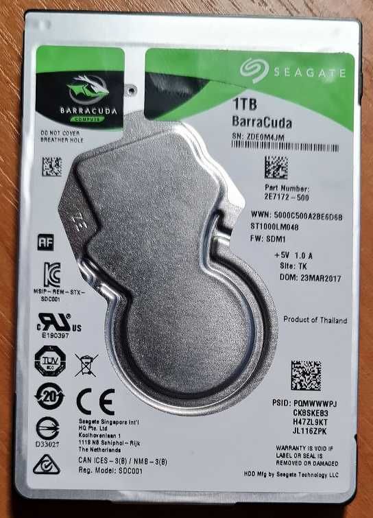 Жорсткий диск SeagateBarraCuda HDD1TB5400rpm128MBST1000LM0482.5SATAIII