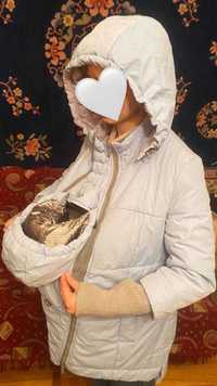 Демісезонна Слінгокуртка Lullababe 3в1 з капюшоном,куртка для вагітних