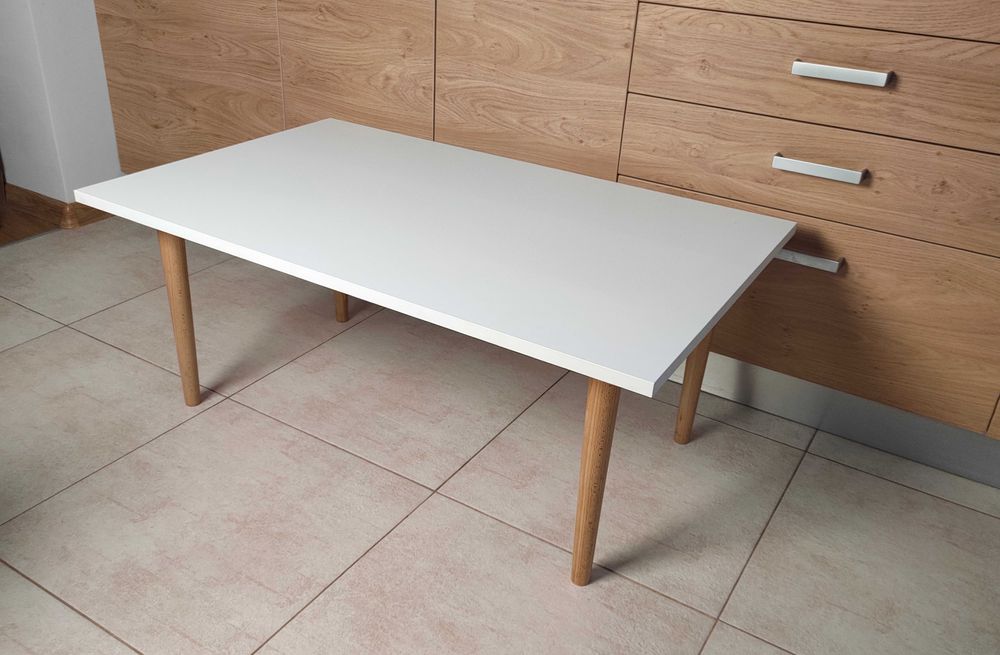 stolik ława stół 94,5x58 noga drewno płyta meblowa