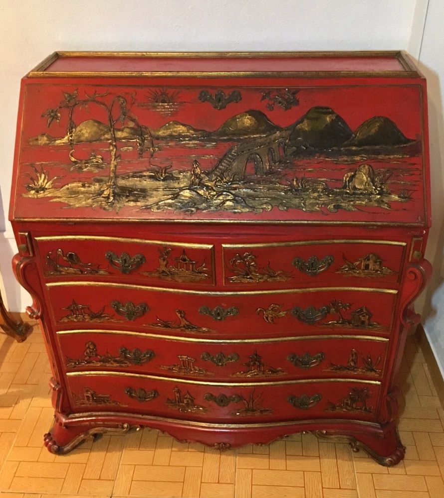 Escrivaninha/papeleira/comoda/d.jose encarnada,oriental chinoiseries