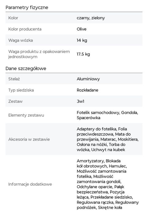 Wózek dziecięcy 3w1 BEXA spacerówka, gondola, fotelik samochodowy