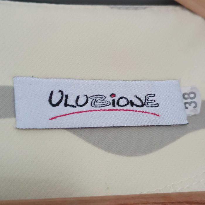 Bluzka z rękawem 3/4 śliczna kominkowa w szare paseczki r 38 polska