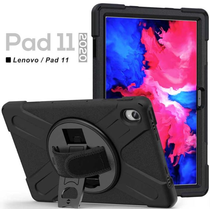 Pancerne Etui z Uchwytem do Lenovo Tab 11 / P11 Plus czarne