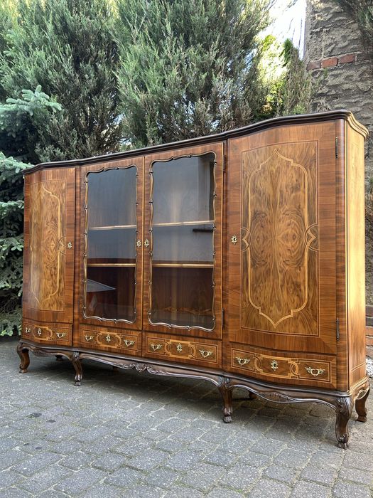 Stylowa Witryna Ludwikowska Komoda Ludwik Kredens Biblioteka Regał