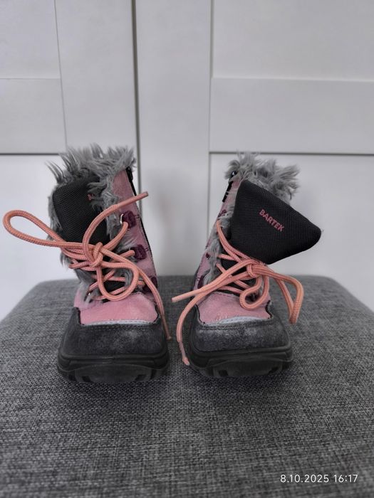 Buty zimowe Bartek 24 kozaczki śniegowce ocieplane suwaki sznurówki
