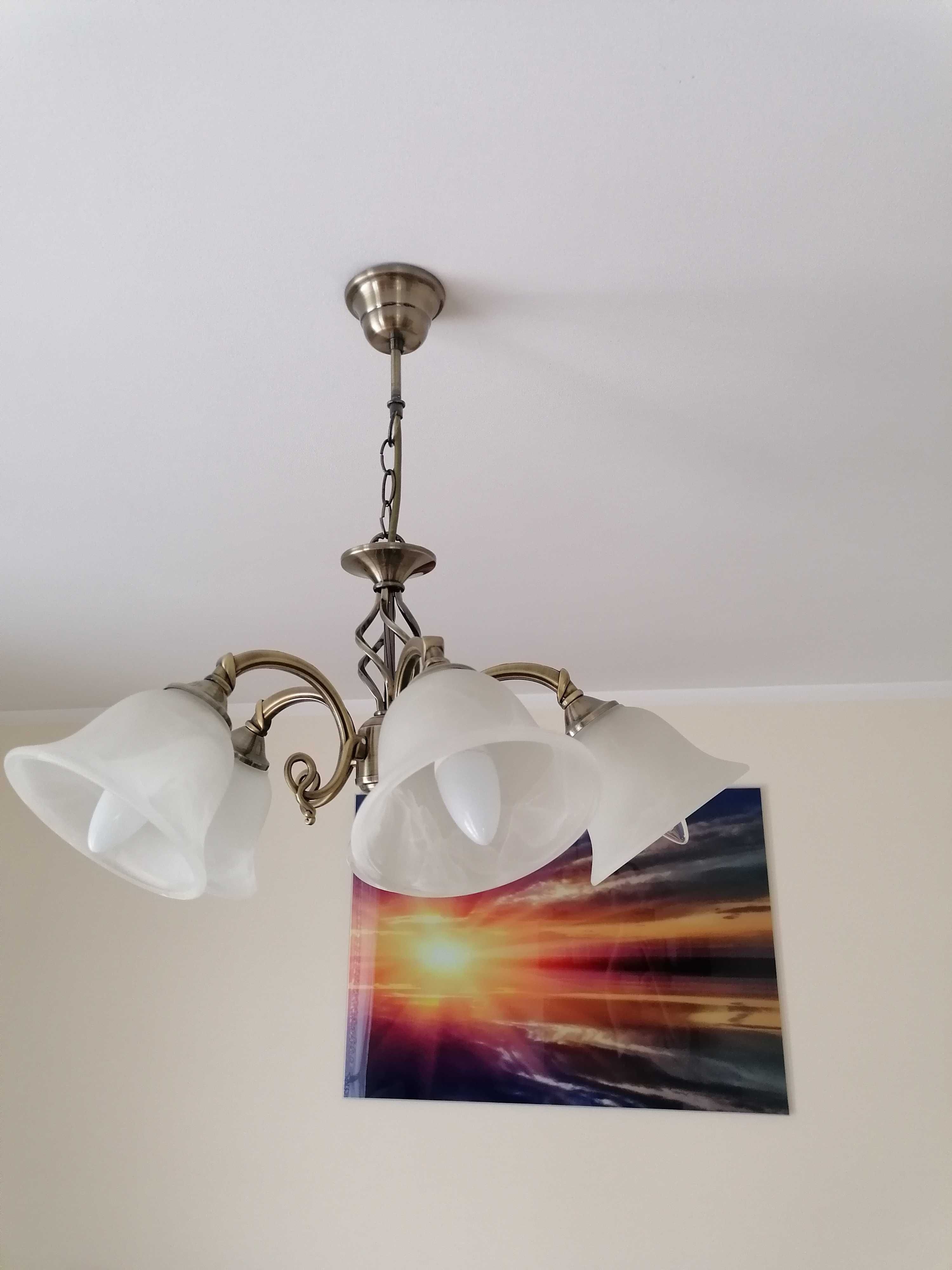Żyrandol lampa 3 klosze