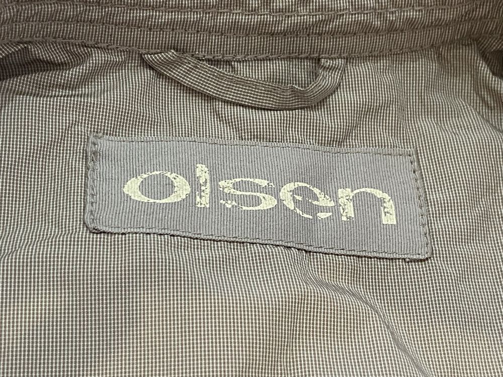 Olsen 38 M płaszcz damski beżowy trencz jesień przejściowy Vintage