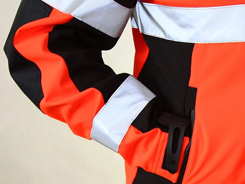 Kurtka ratownicza Softshell PRM FLUO North-Wind z kompletem emblematów