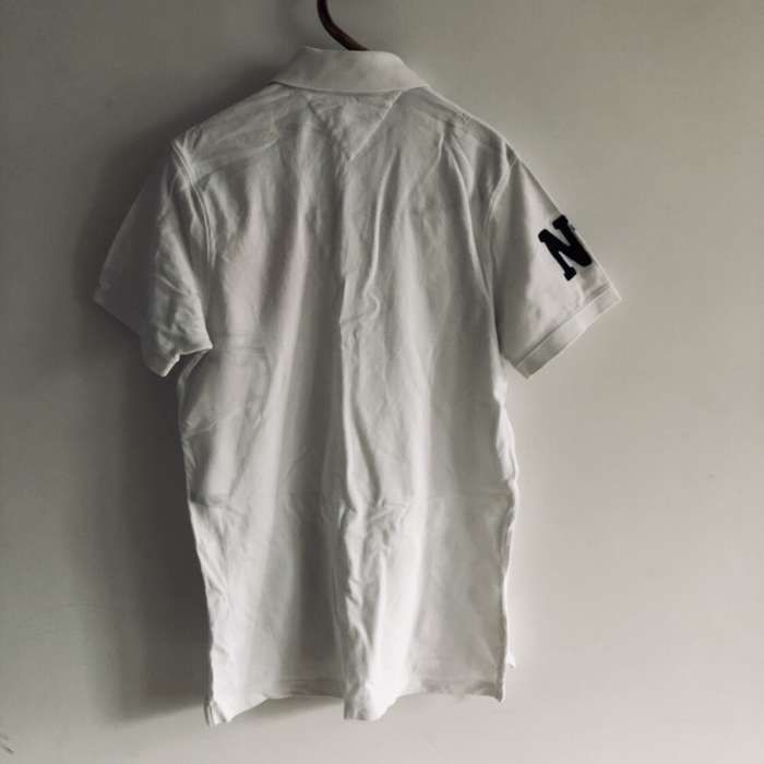 Koszulka polo tommy hilfiger denim M połówka biała męska tshirt