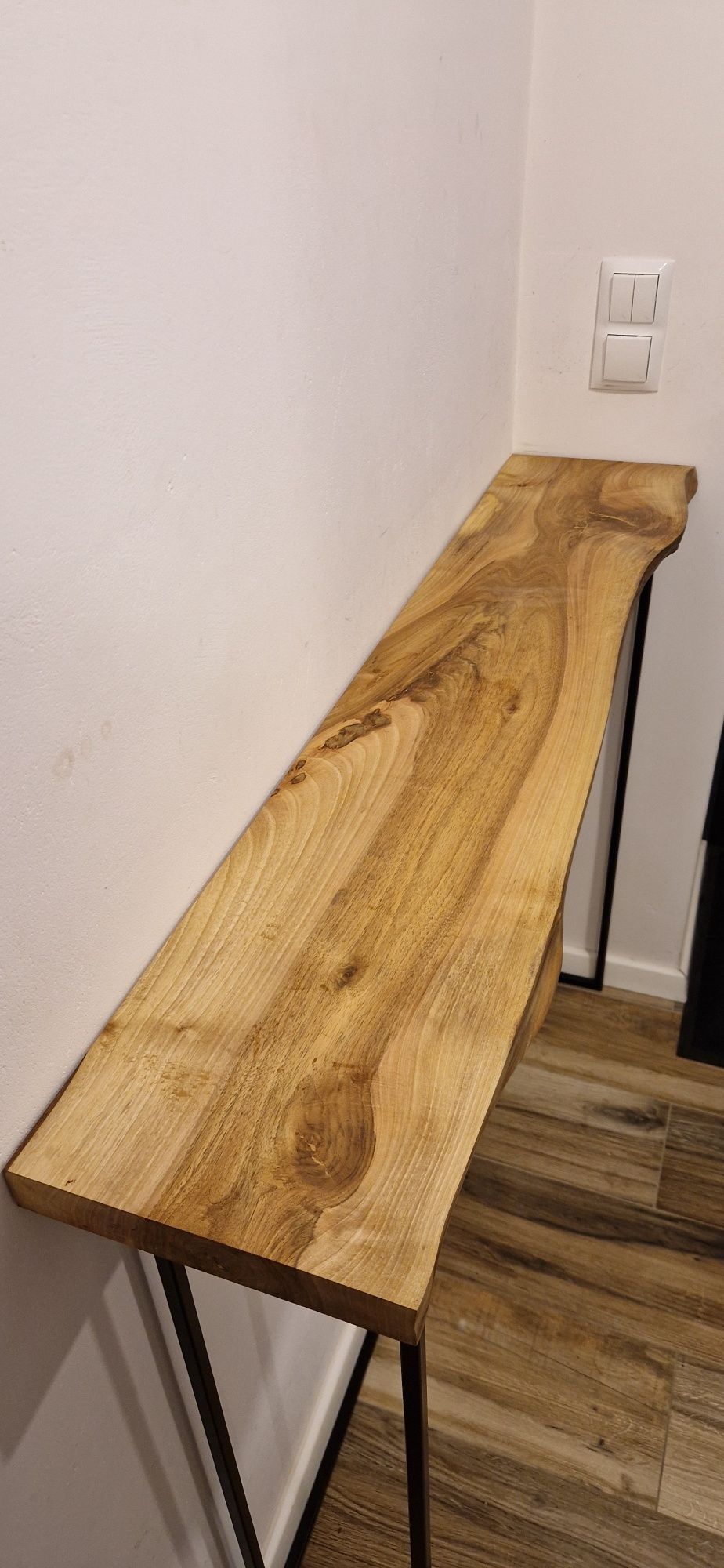 Konsola loft blat z orzecha