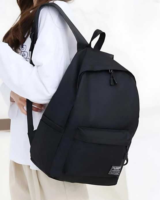 Plecak Damski Miejski Czarny Plecaczek Szkolny Sportowy P39