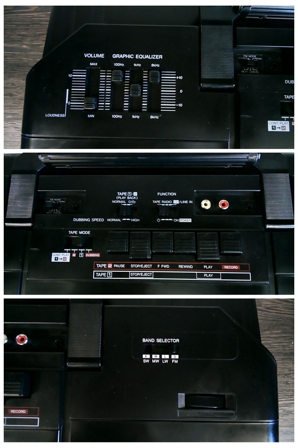 Sharp WQ-T238H(BK) Stereo Radio Cassette Recorder 1985