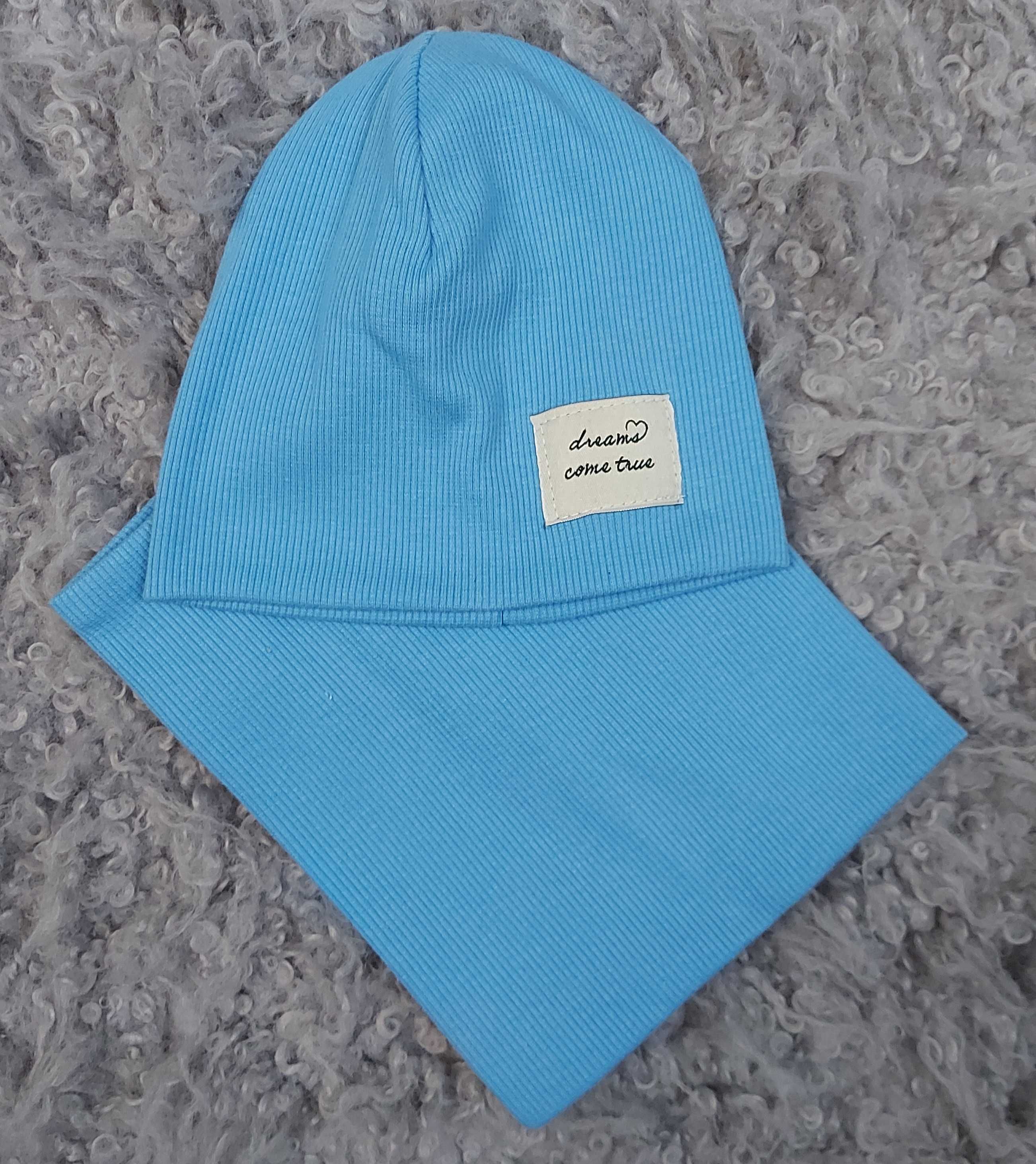 Czapka + komin podwójna bawełna 42-46