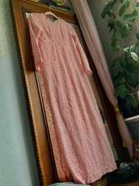 Różowa suknia ślubna z lat 70 true vintage
