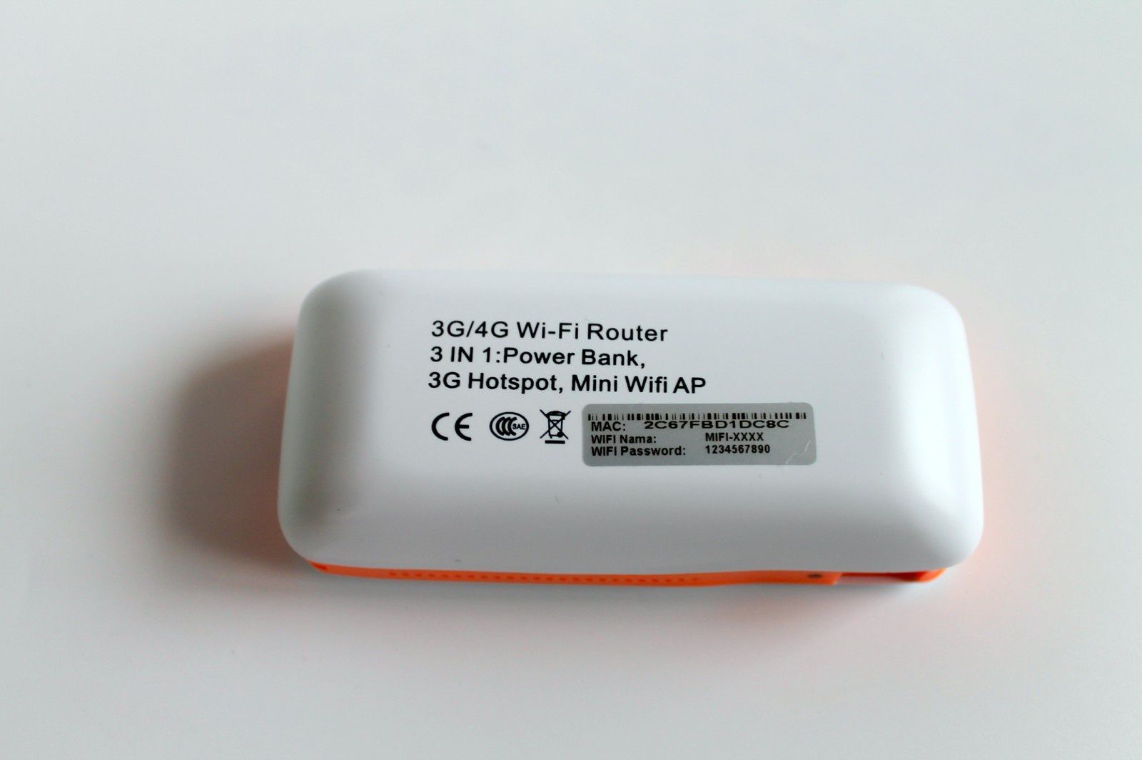 Портативный аккумуляторный модем WiFi роутер RJ45+ Power Bank