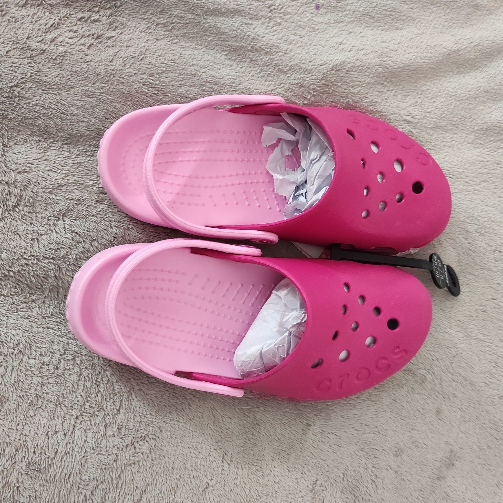 Крокси crocs c13 electro clog рожеві босоніжки сандалі шльопанці