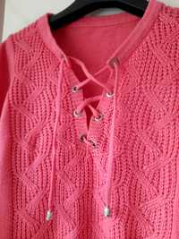 Wiązany sweter wełna  S 36