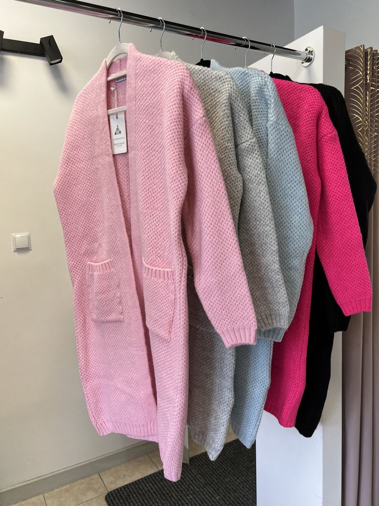 Sweter damski kardigan narzutka uniwersalny