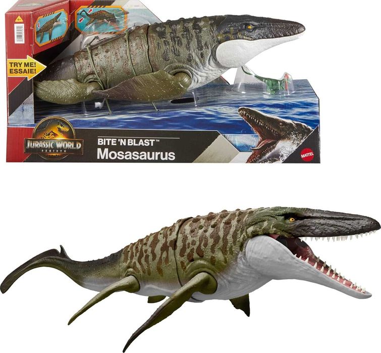 Динозавр Мозазавр Jurassic World Rebirth Bite N Blast Mosasaurus
