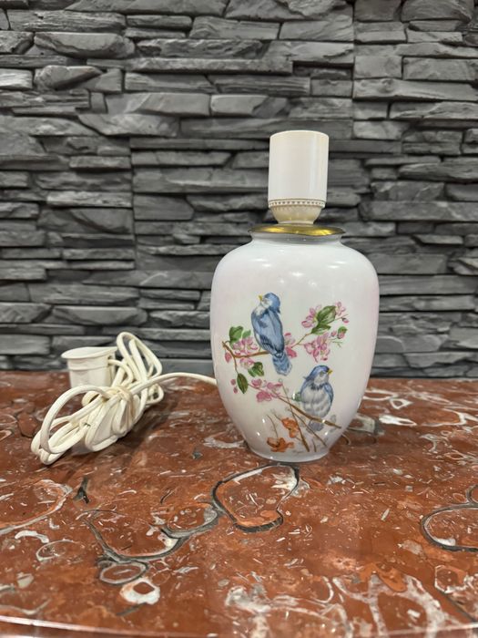 Lampa stołowa KPM krister germany 1952-65 porcelana ceramika malowana