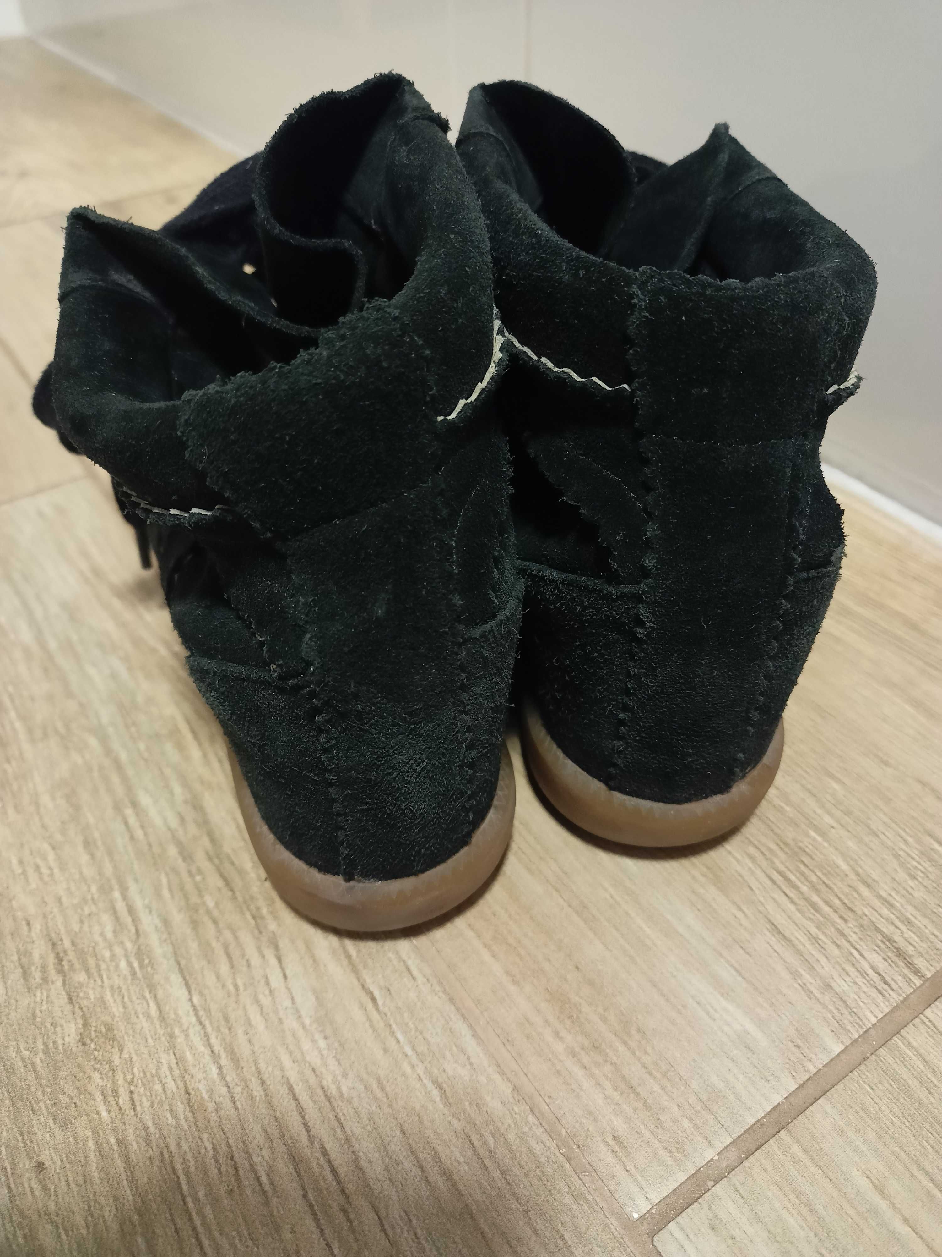 Buty sneakersy na koturnie Isabel Marant bobby