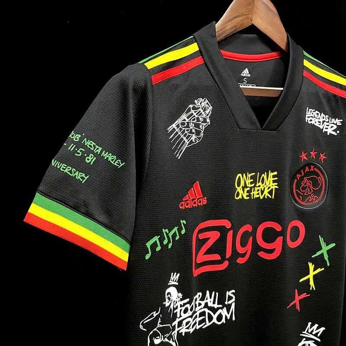 Футболка ігрова Ajax x Bob Marley сезону 2021/2022 (3-й комплект)