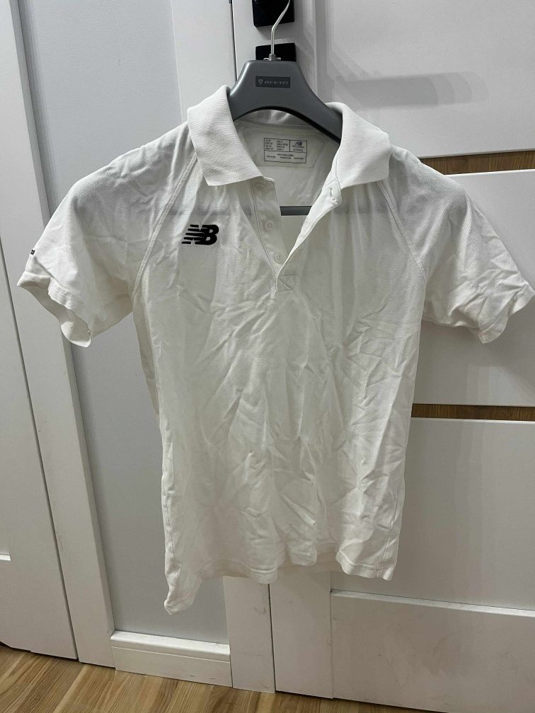 Biała bluzka polo męska XS New Balance