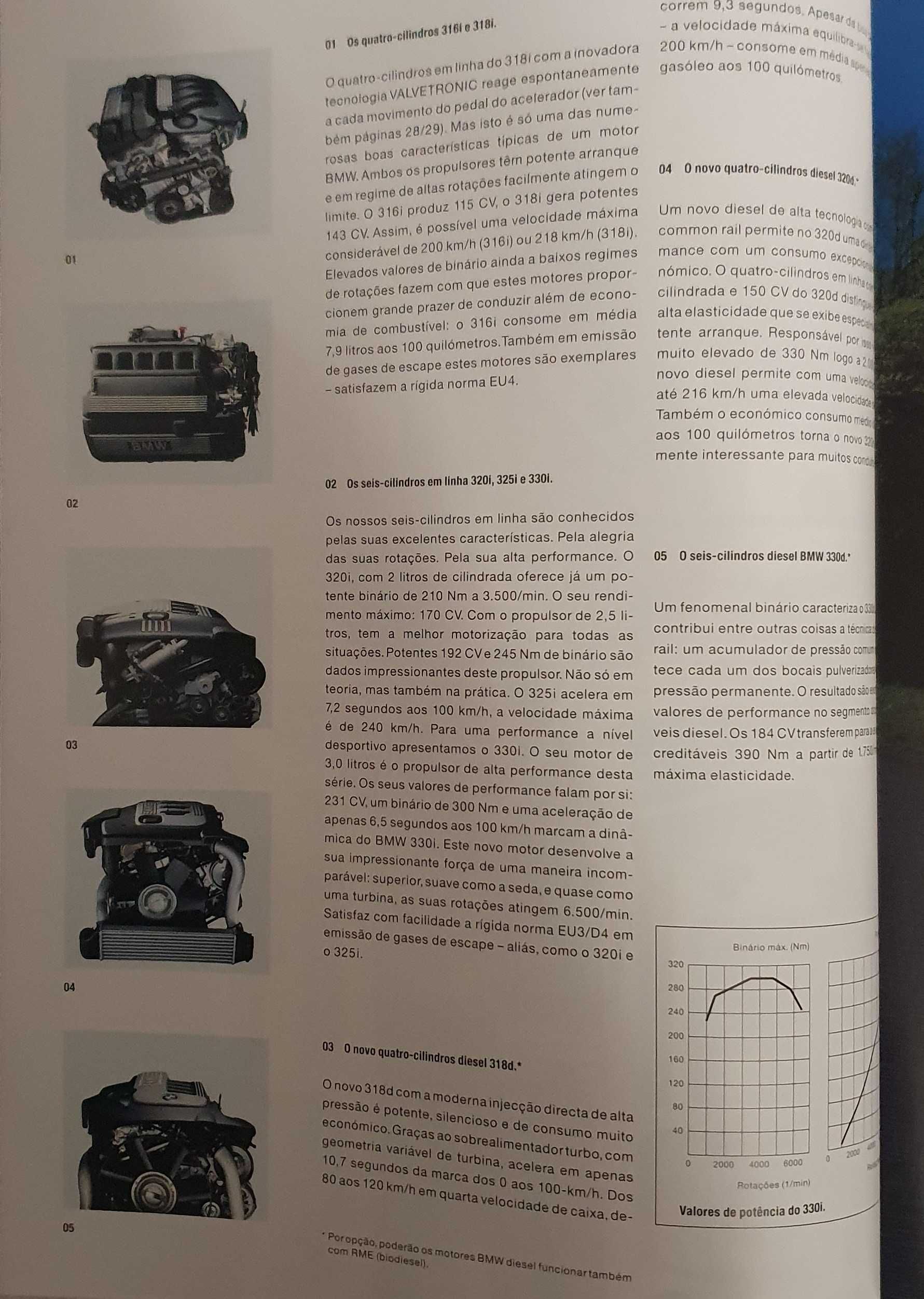 Catálogo do automóvel BMW Série 3 Berlina - original - Ano 2002