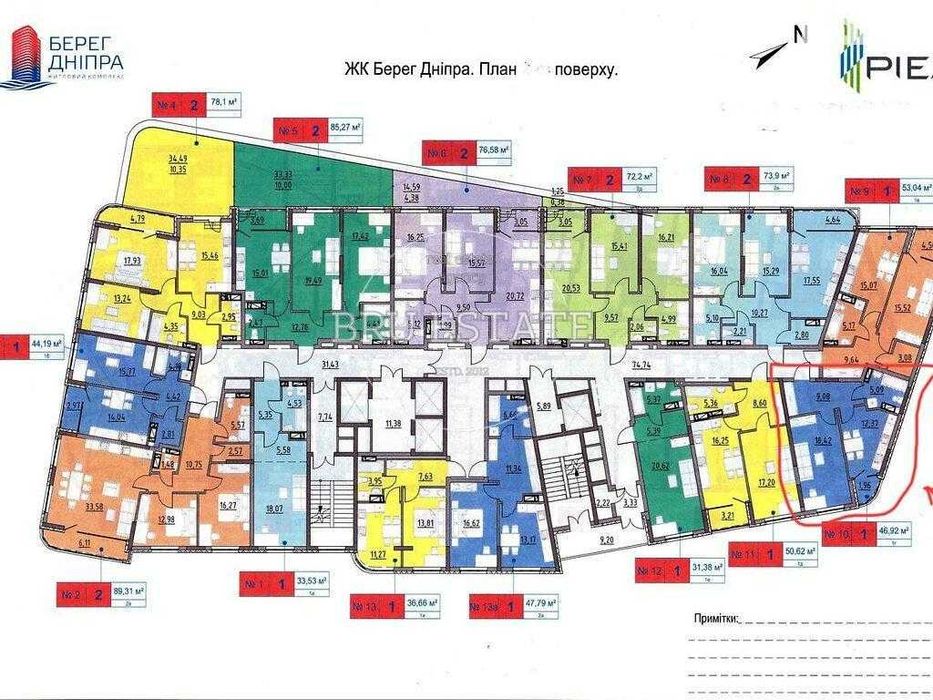2к76м Видова ЖК Берег Дніпра Дніпровська набержна Березняківська Грейт