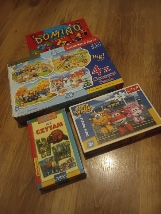 Zestaw puzzli edukacyjnych ,Super Wings ,Już czytam , Contour Puzzle