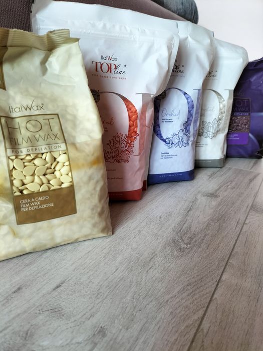Віск для депіляції в гранулах Italwax. Coral, Orchid, Crystal, Plum, W
