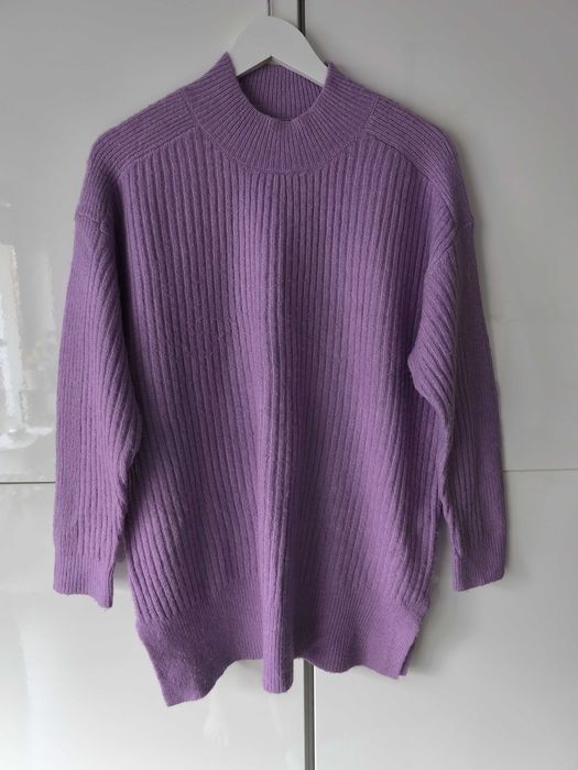 Liliowy sweter oversize Marks & Spencer rozmiar 40/42
