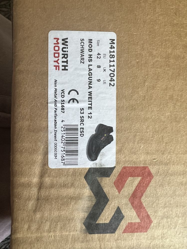 Wurth, nowe buty robocze. Rozmiar 42. Skóra.