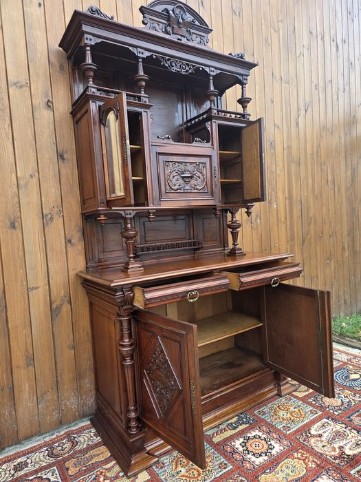 Orzechowy kredens eklektyczny rzeczy #2107 Stylowy Węgrów