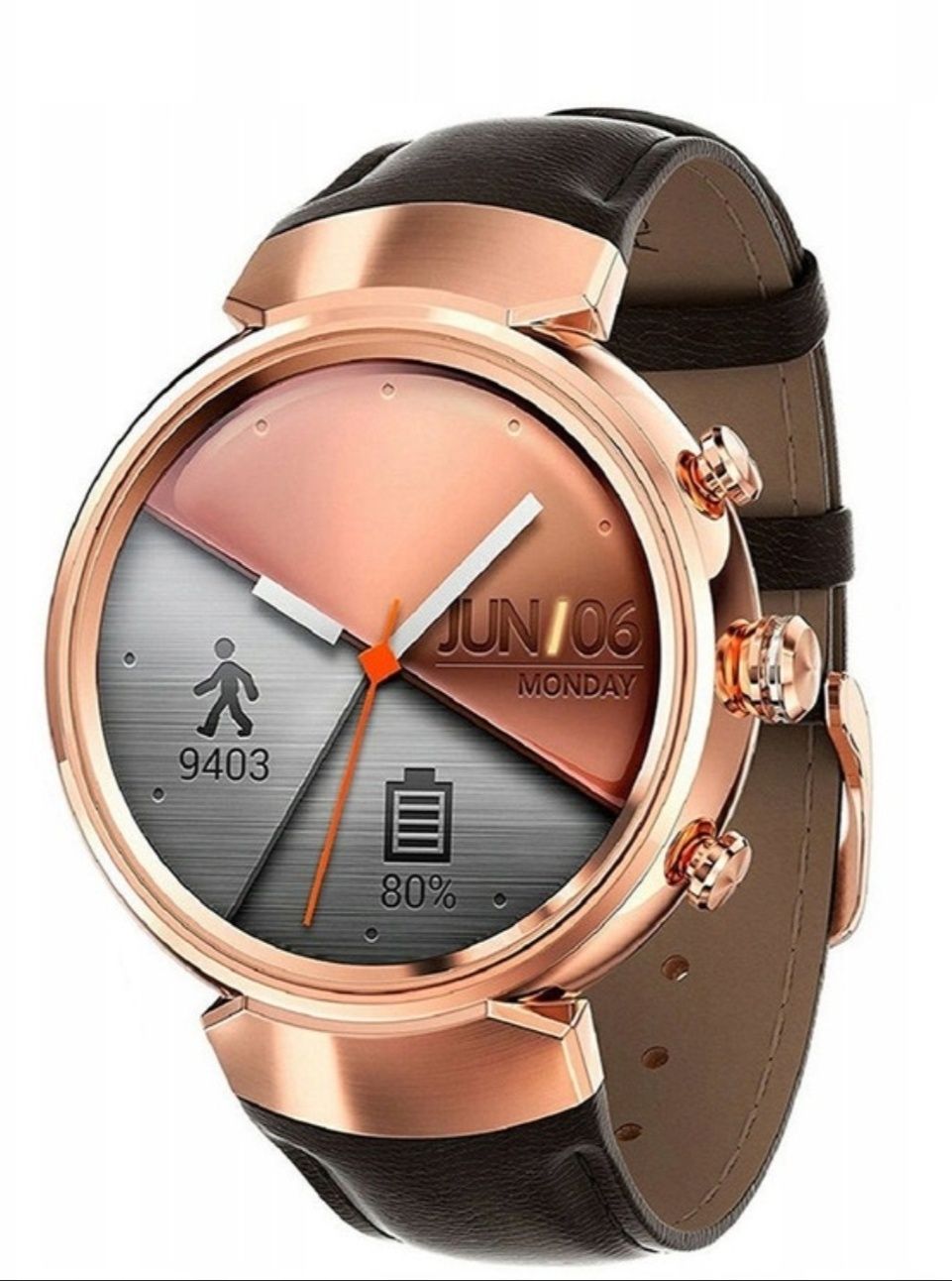 Asus Zenwatch 3 - złoty ze skórzanym paskiem