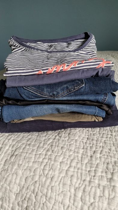 Zestaw ubrania ciążowe jeansy