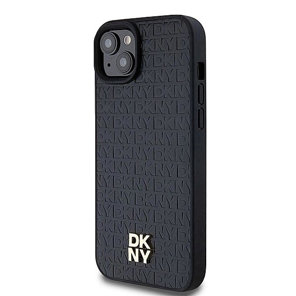 Etui DKNY Leather Pattern Metal Logo MagSafe na iPhone 15 / 14 / 13 -