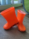 Kalosze 22 23  zetpol neoneowe pomaranczowe
