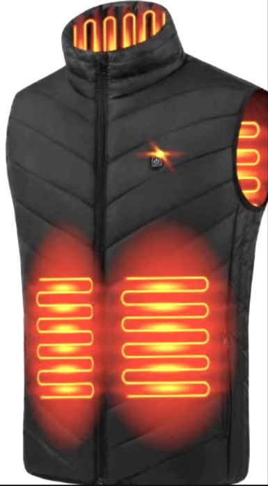 жилетка термо з підігрівом павербанк безрукавка з коміромкуртка зима