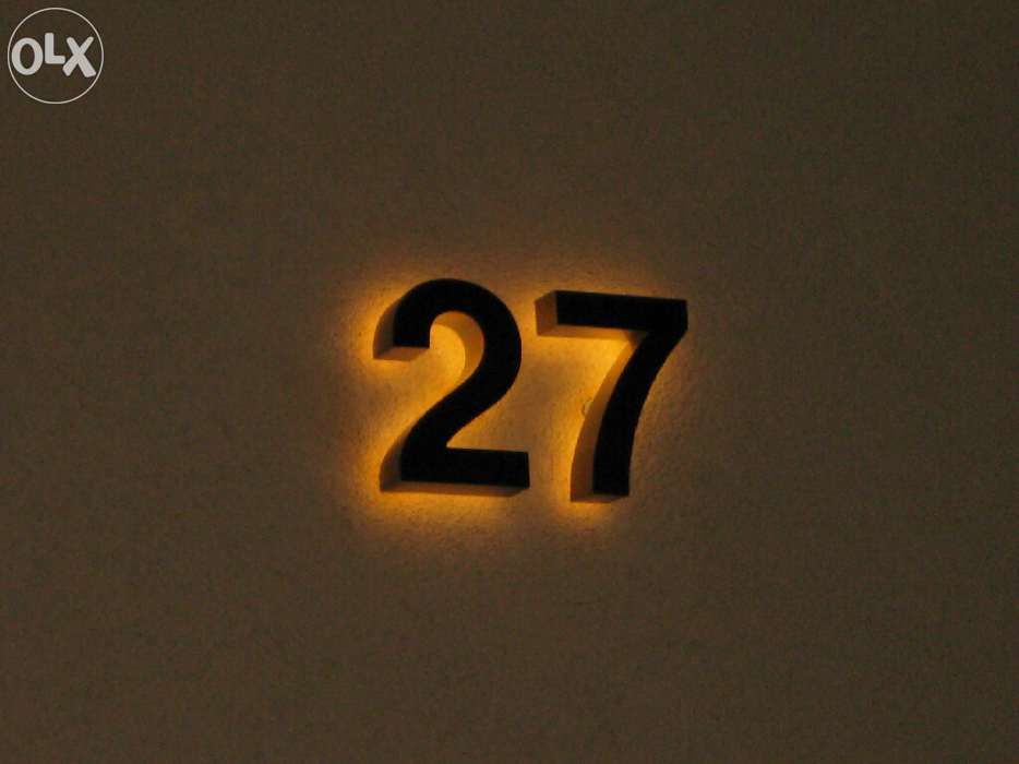 Números residenciais de Inox - Nr. 2 em 3D para Portas ou Entradas